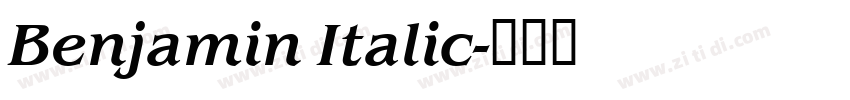 Benjamin Italic字体转换